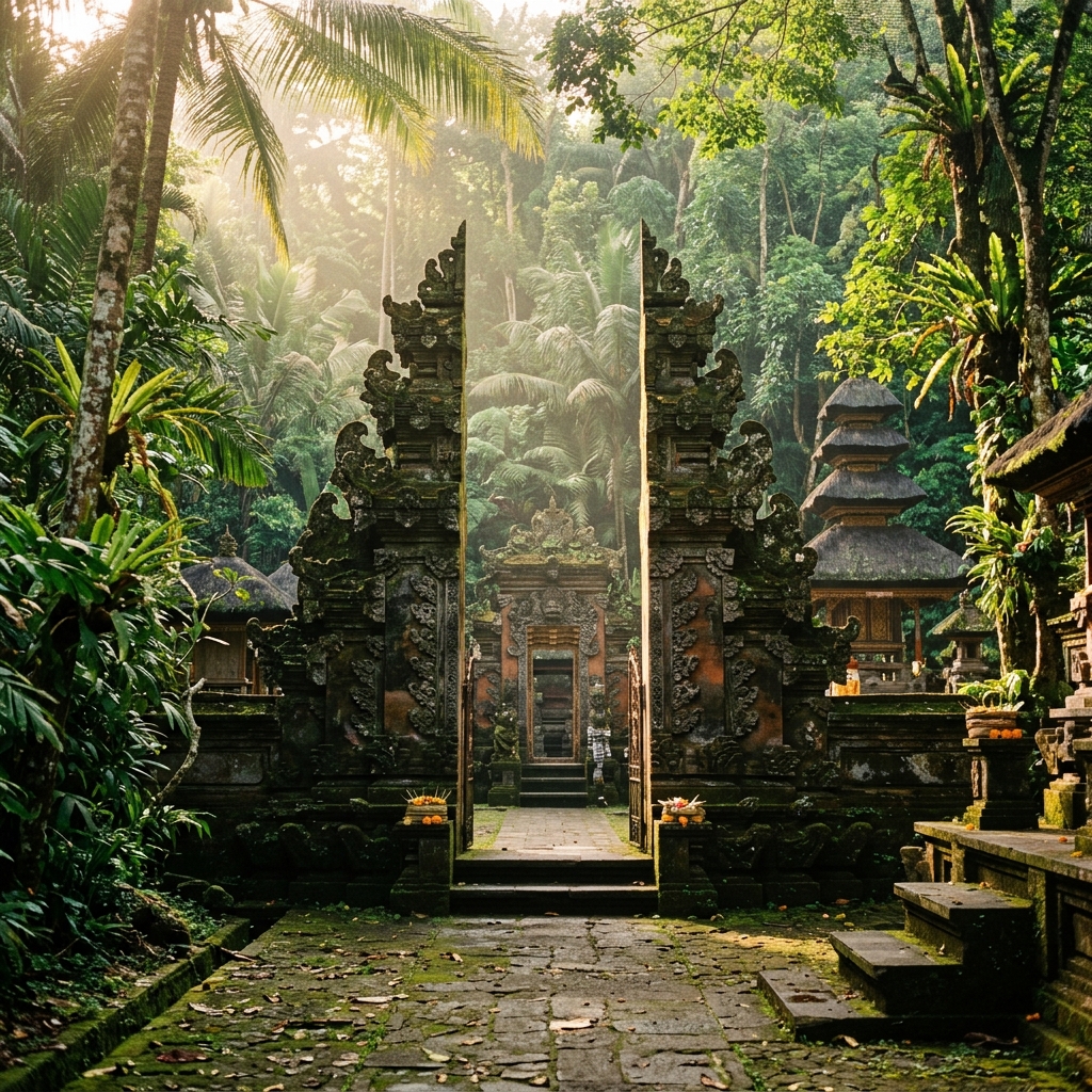Traditional Balinese offering ceremony
